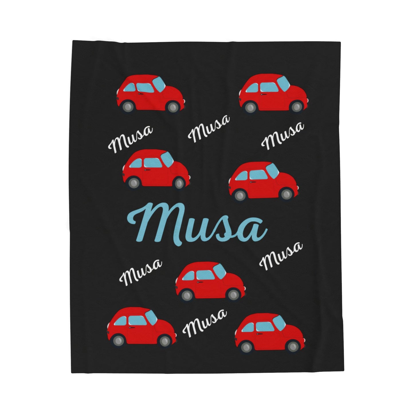 Personalized Kids Car Name Blanket